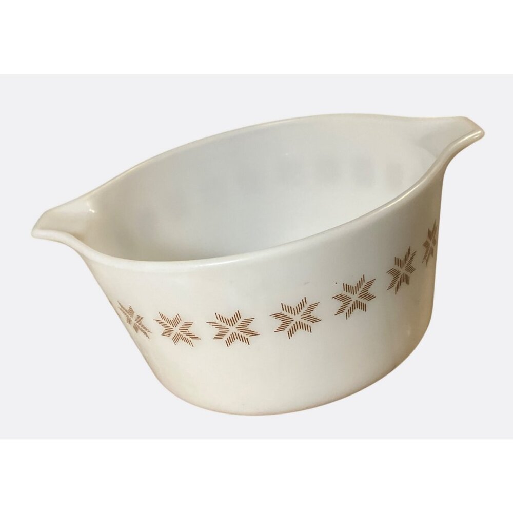 Pyrex 473-1 Qt Vintage Pyrex Town & Country Casserole Dish, Brown Motif - Picture 5 of 14